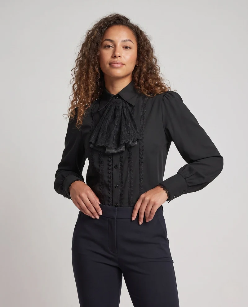 Damen elegantes Top mit floralem Design und asymmetrischem Saum Drune