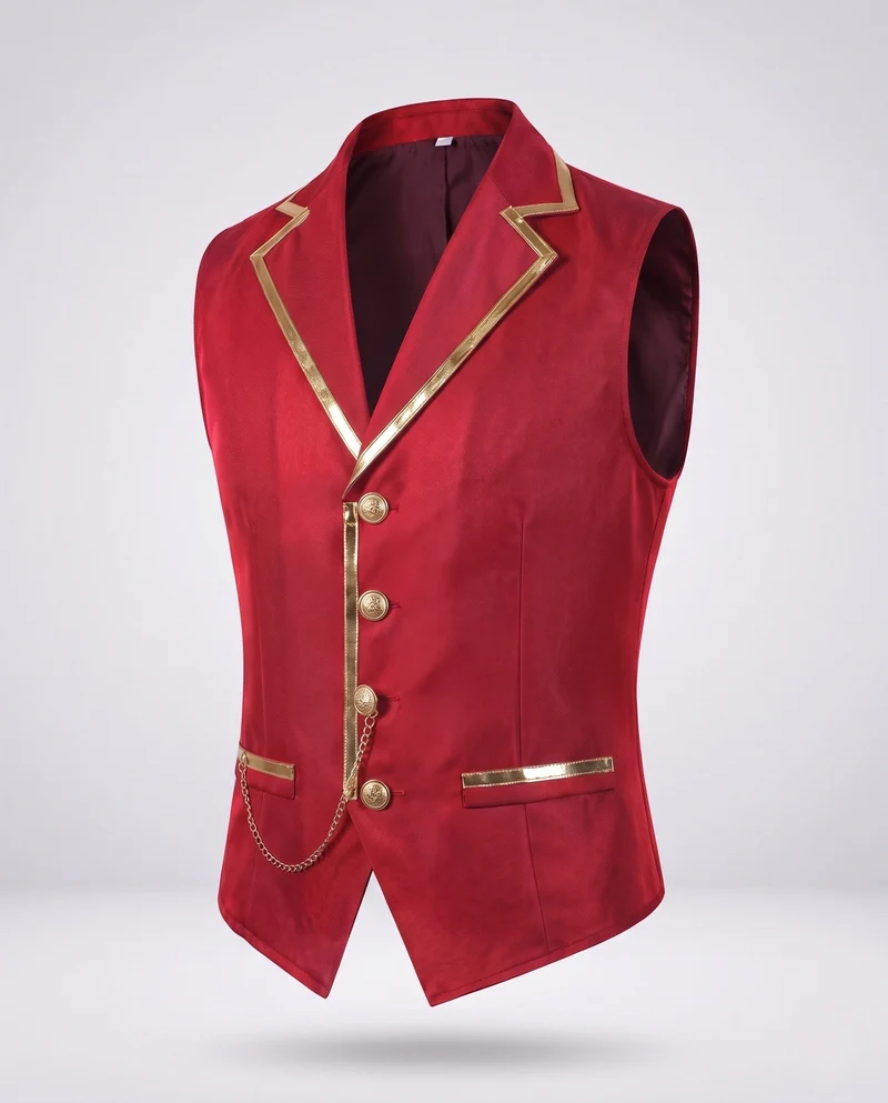 Damen eleganter Weste mit goldenen Akzenten Drune