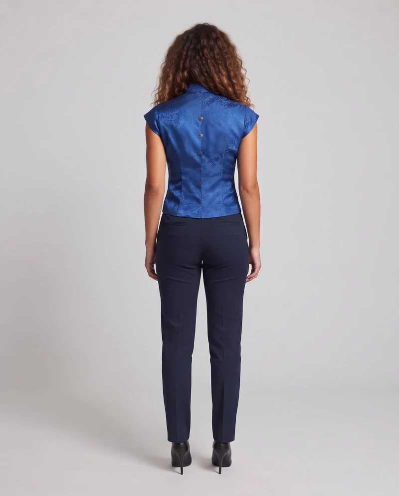 Damen elegantes Vest mit aufwendigem Design und feinen Details Drune