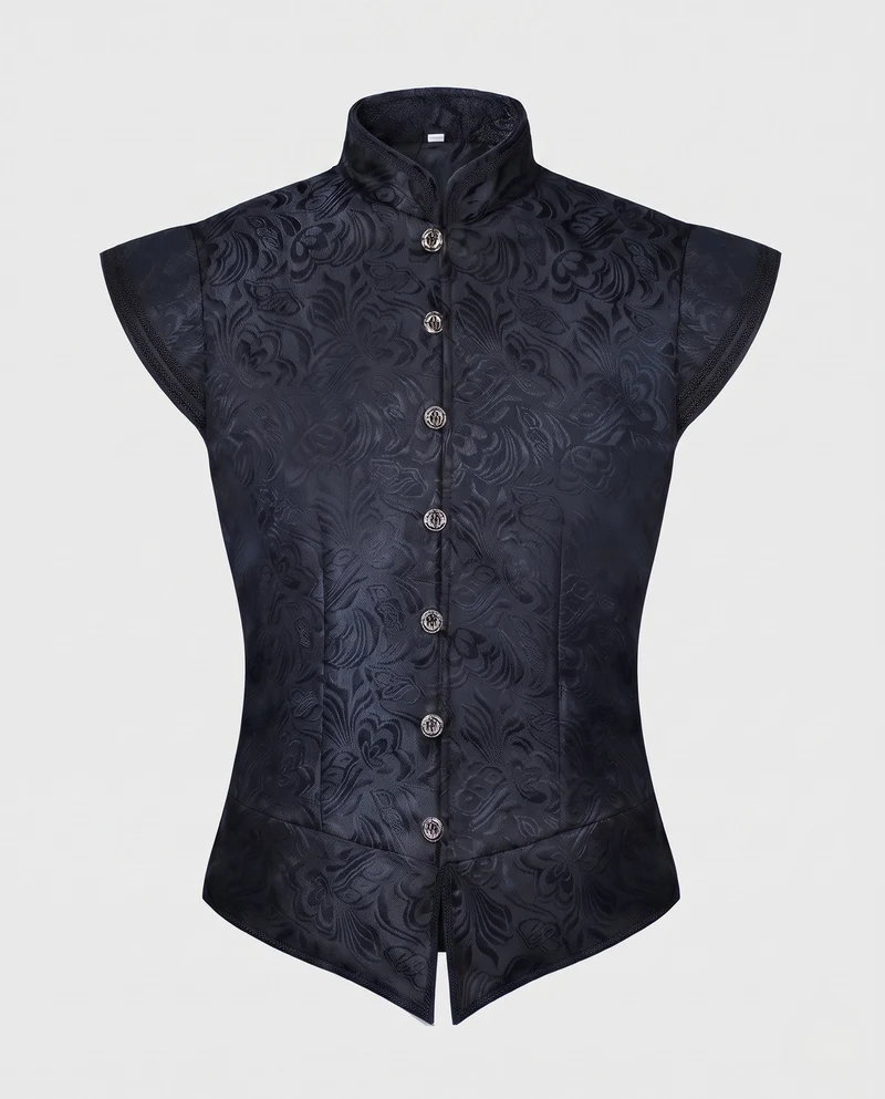 Damen elegantes Vest mit aufwendigem Design und feinen Details Drune