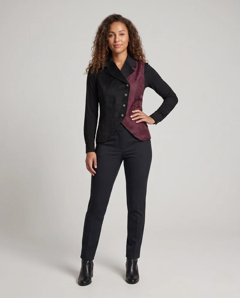 Damen eleganter Pullover mit aufwendigem Muster und modernem Schnitt Drune