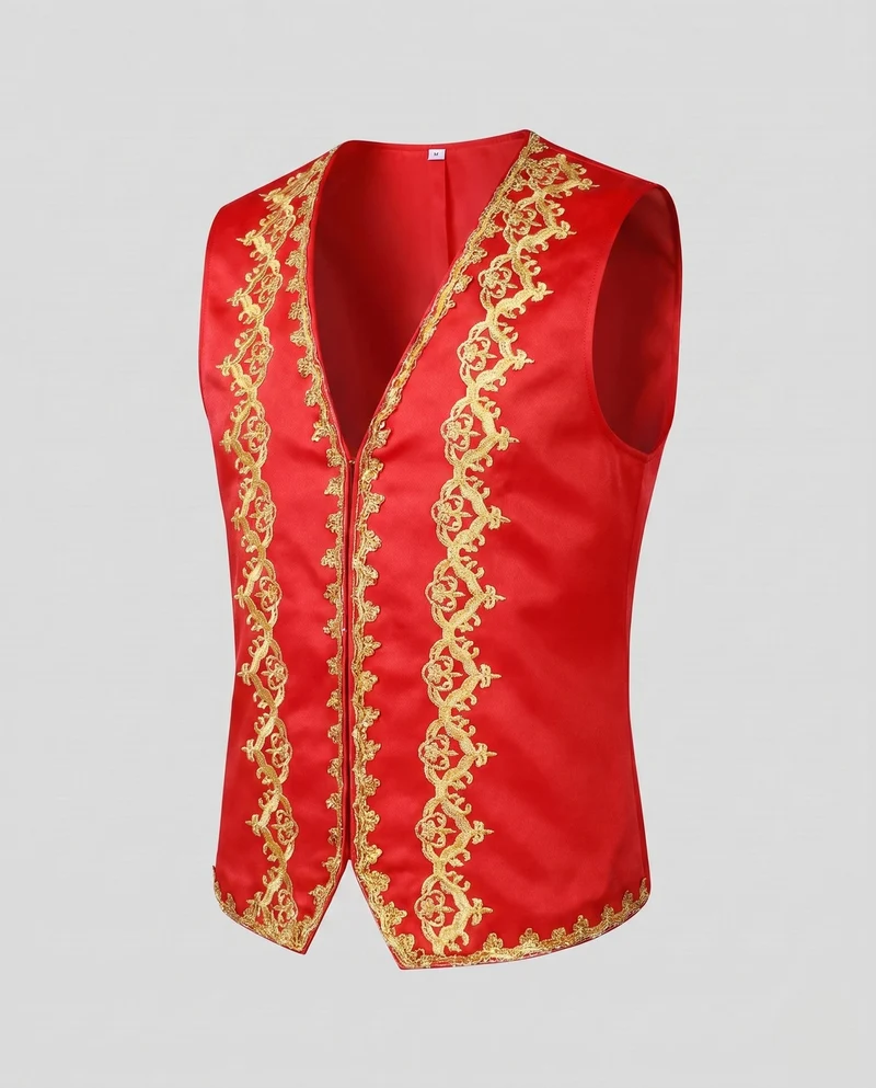 Damen elegantes Weste mit intricaten goldenen Verzierungen Drune