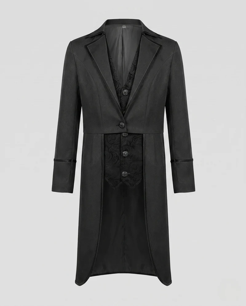 Damen Eleganter Blazer Mantel mit goldenem Detail Drune