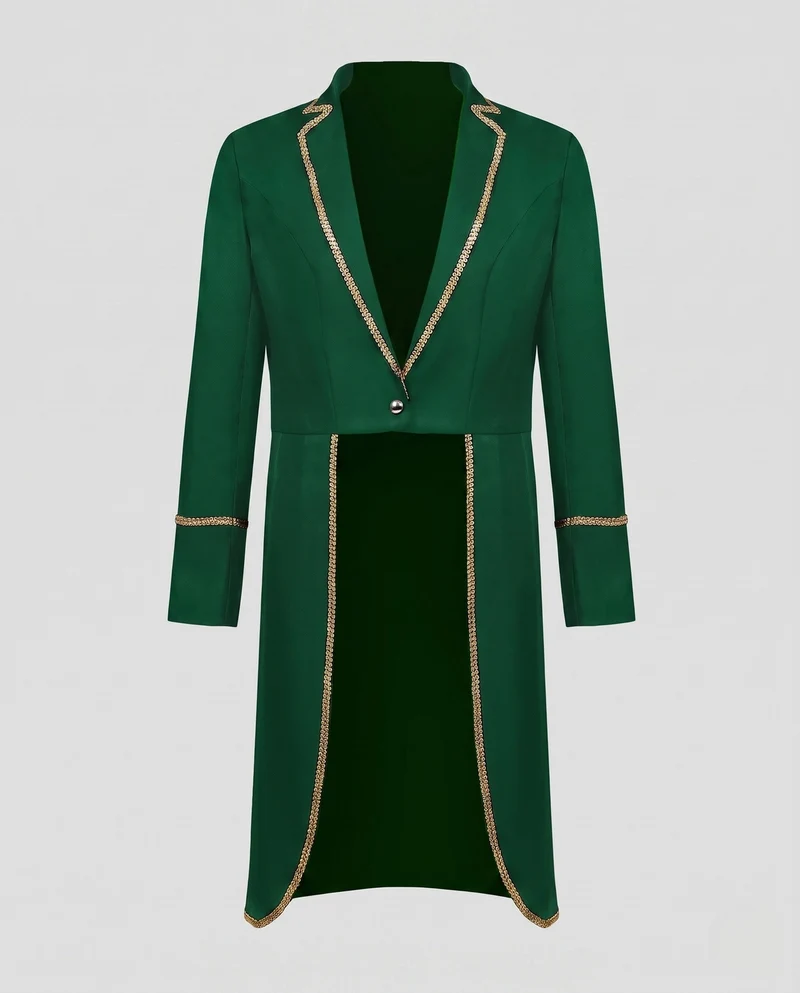 Damen Eleganter Blazer Mantel mit goldenem Detail Drune