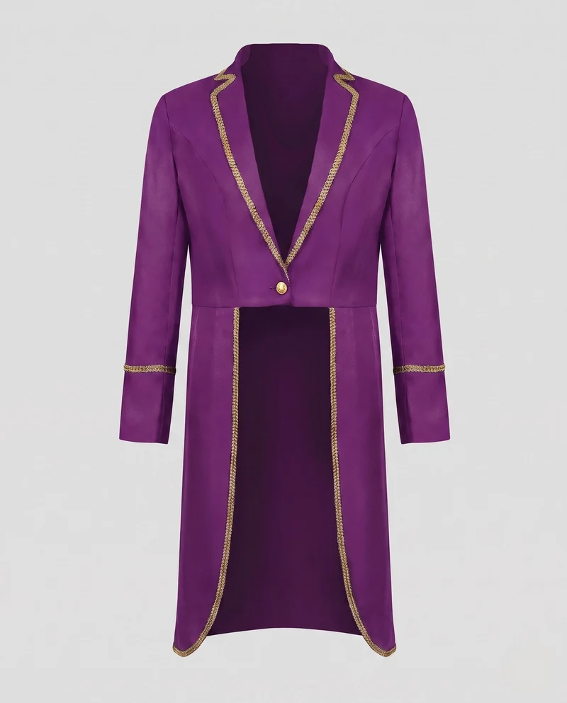 Damen Eleganter Blazer Mantel mit goldenem Detail Drune