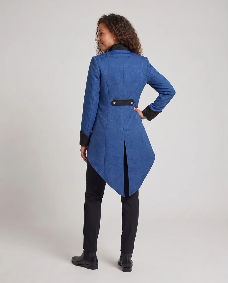 Damen elegante Frack mit zarten Verzierungen und asymmetrischem Schnitt Drune