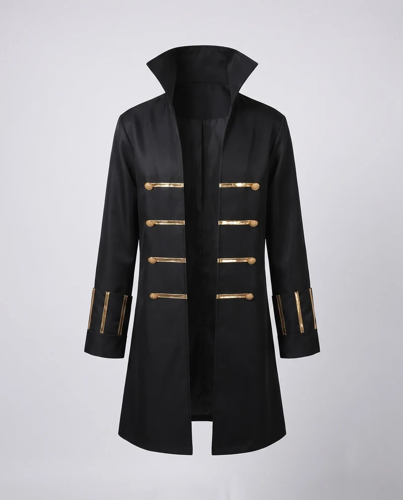 Damen elegante Frack mit goldenen Verzierungen Drune