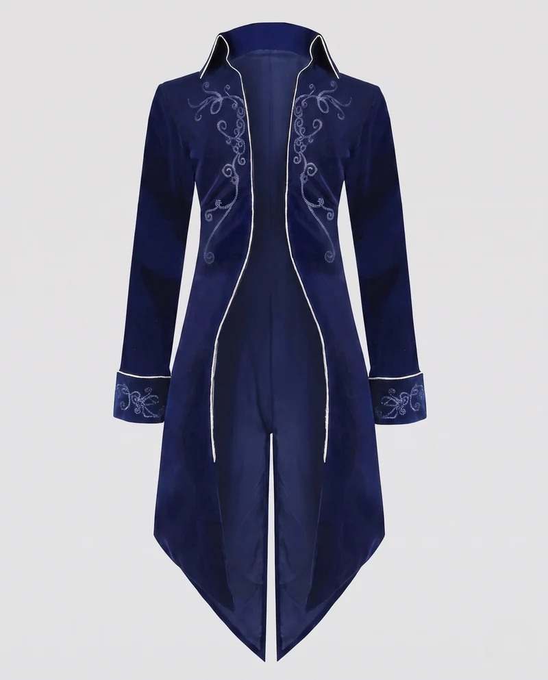 Damen elegante Frackjacke mit aufwändigen Verzierungen und asymmetrischem Schnitt Drune