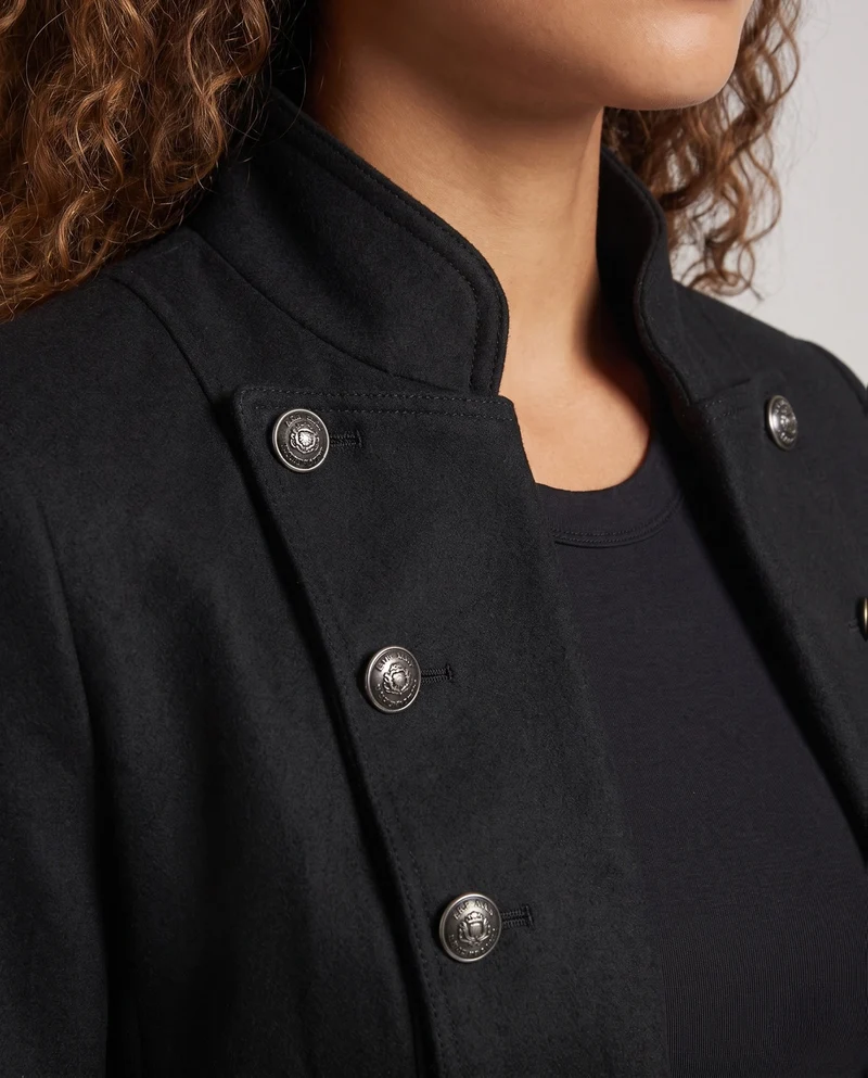Damen eleganter Frack mit asymmetrischem Saum und aufwendigen Verzierungen Drune