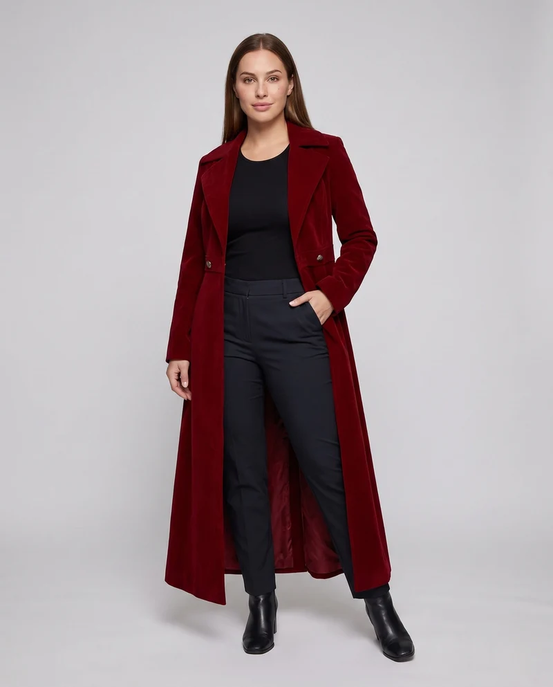 Elegante Damen-Frack mit breitem Revers und tailliertem Schnitt Drune
