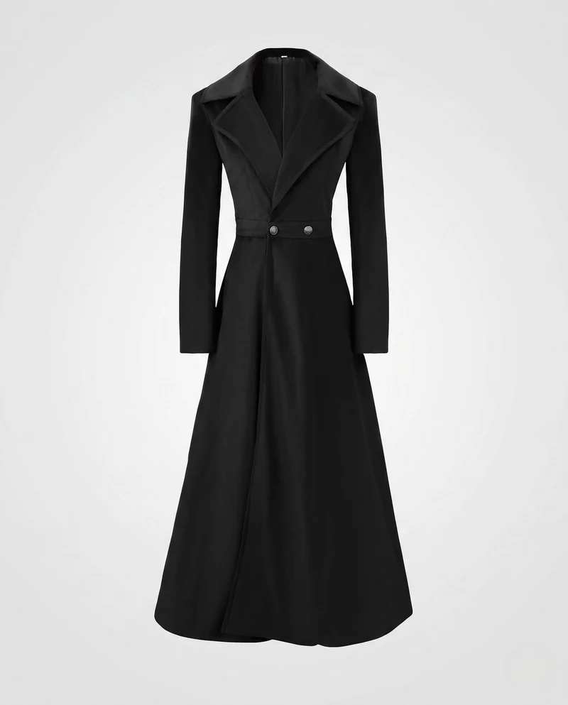 Elegante Damen-Frack mit breitem Revers und tailliertem Schnitt Drune