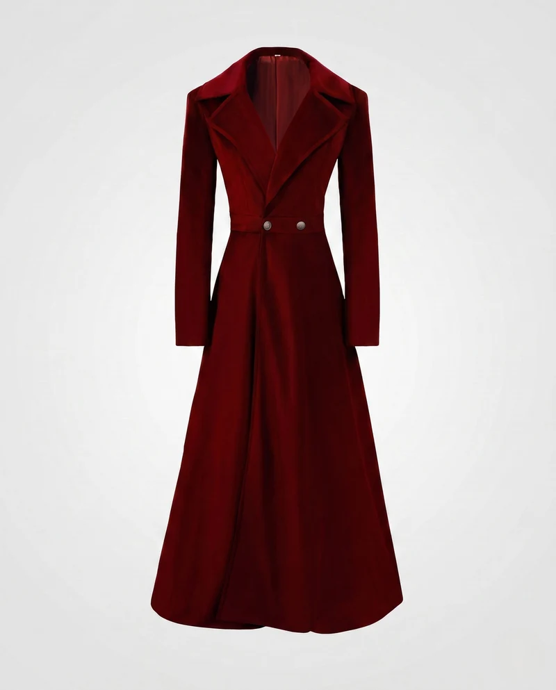 Elegante Damen-Frack mit breitem Revers und tailliertem Schnitt Drune