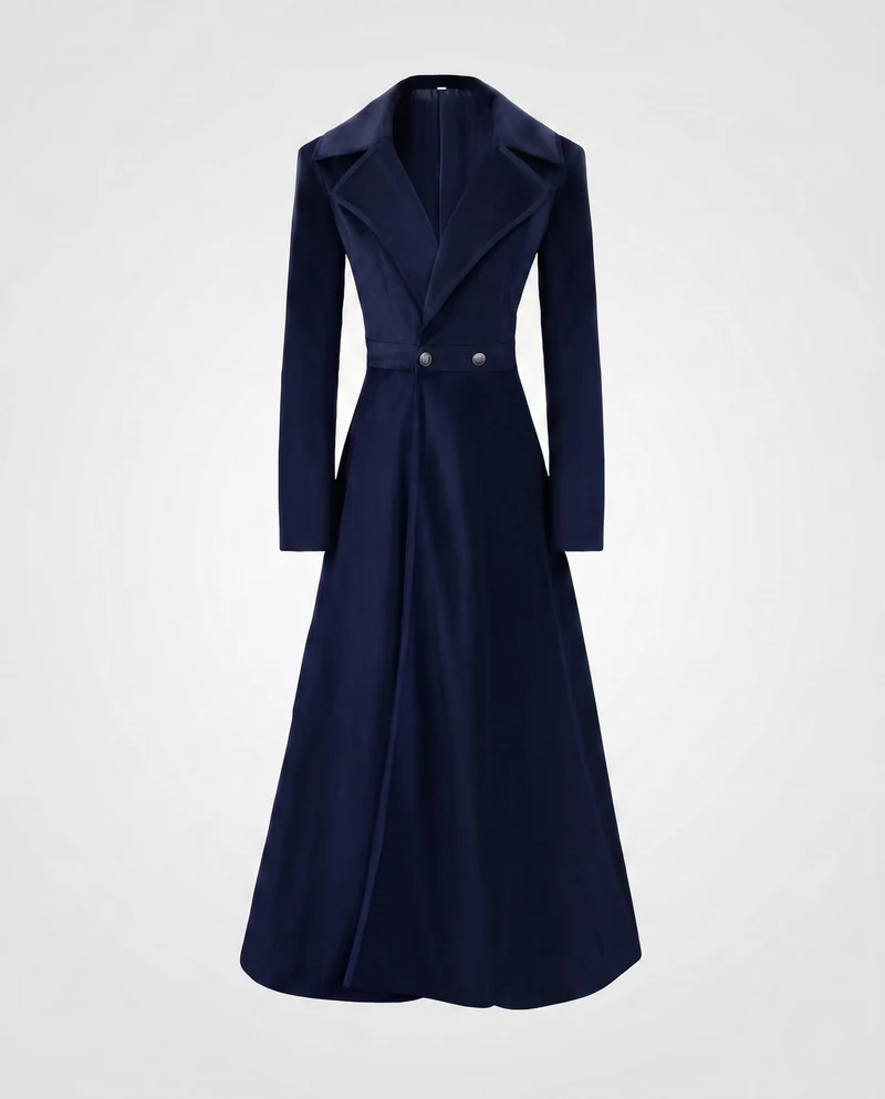 Elegante Damen-Frack mit breitem Revers und tailliertem Schnitt Drune