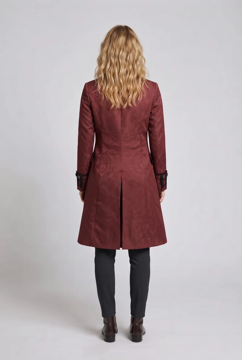 Damen eleganter Frack mit aufwändigem Jacquardmuster Drune