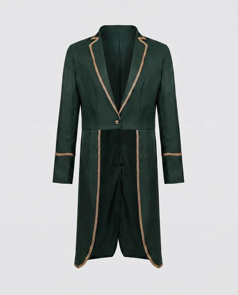 Damen elegante Frack mit kunstvollen Verzierungen Drune