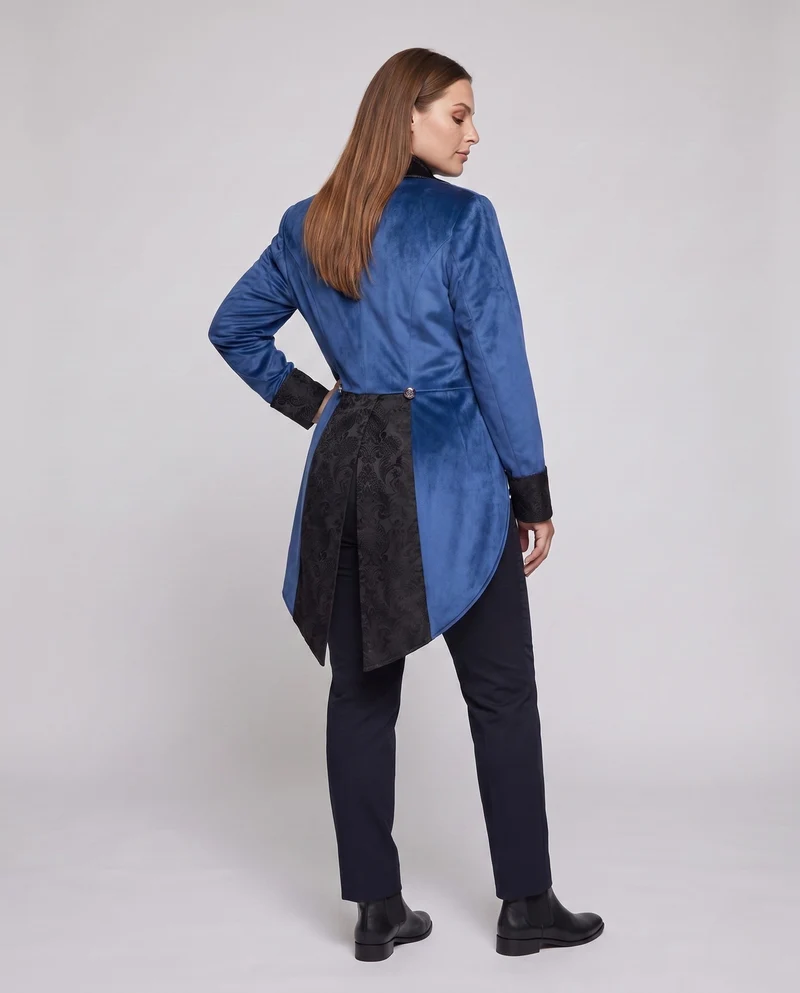 Damen elegante Frack mit aufwendigen Verzierungen und exquisiten Knöpfen Drune