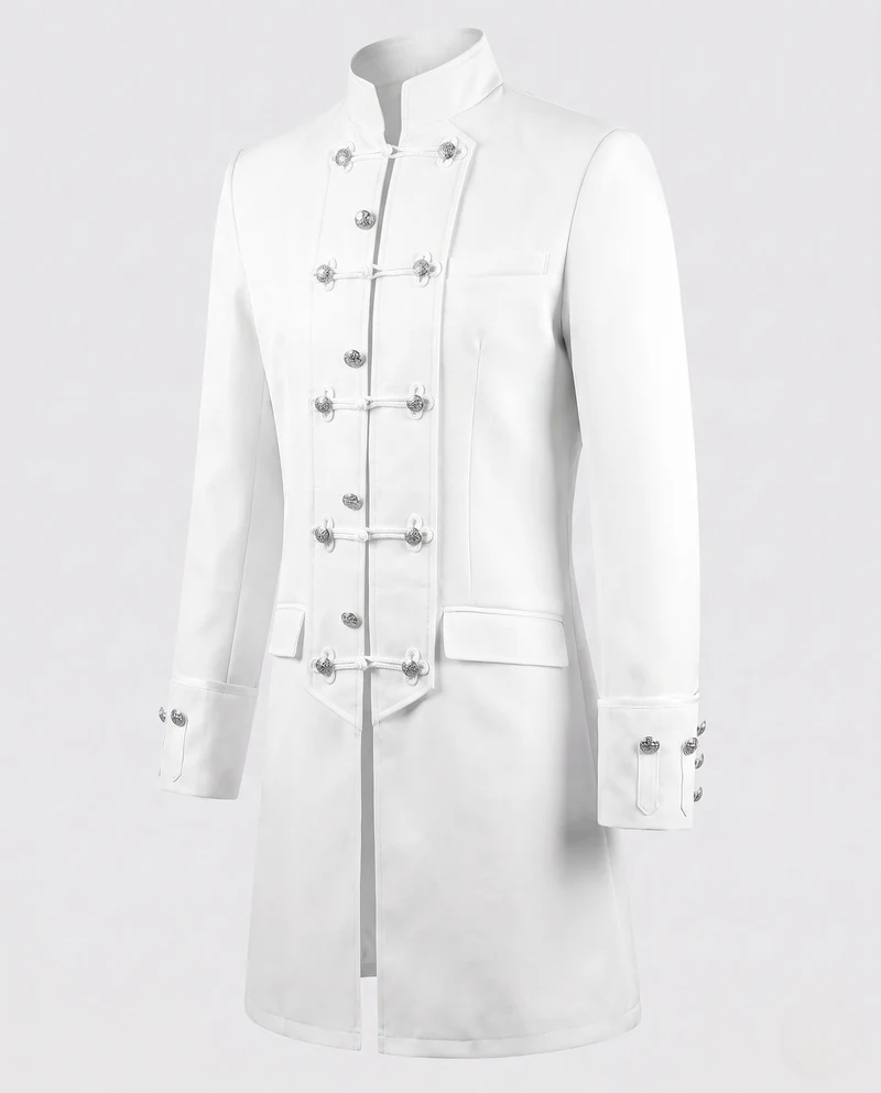Damen eleganter maßgeschneiderter gesteppter Mantel mit komplexem Muster Drune