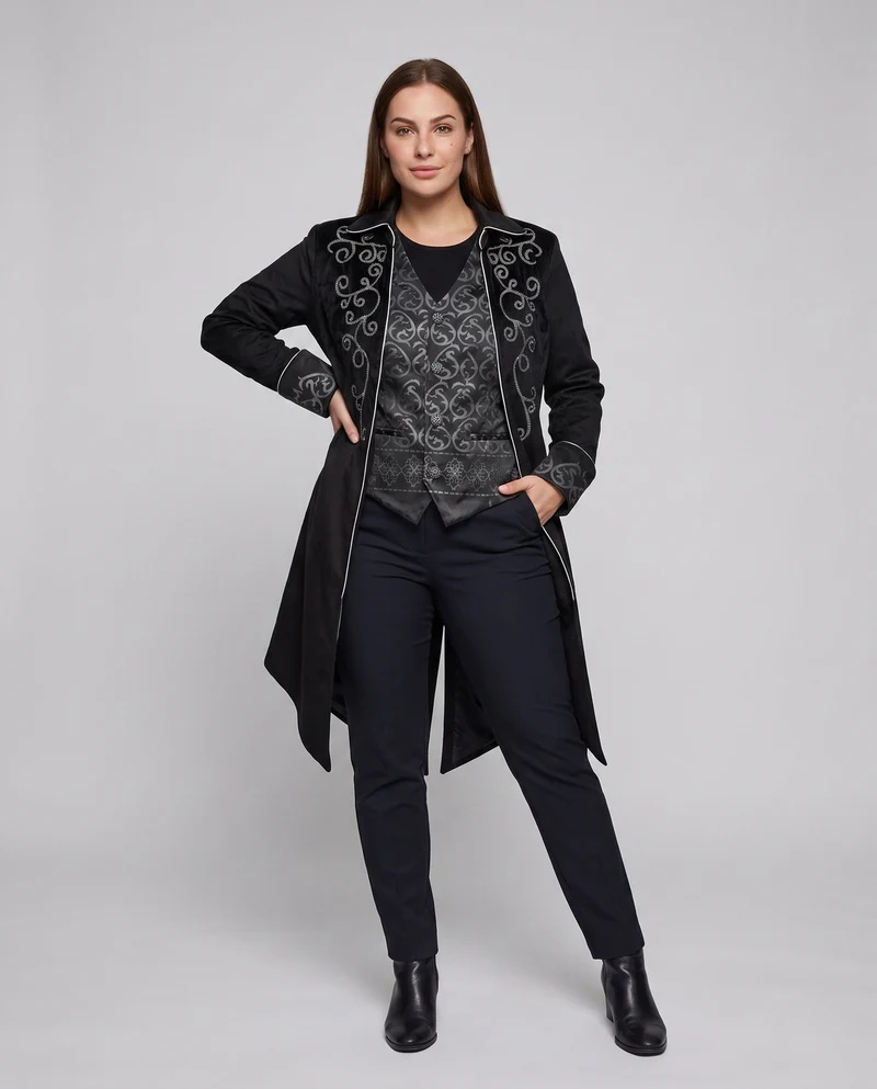 Frauen extravagante Abendjacke Drune