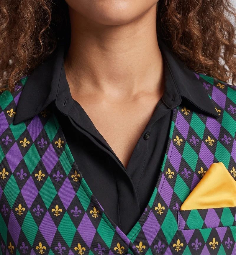 Damen festliches Weste mit elegantem Muster und passenden Accessoires Drune