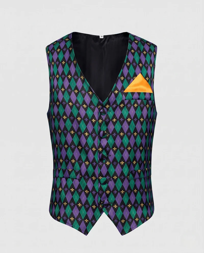 Damen festliches Weste mit elegantem Muster und passenden Accessoires Drune