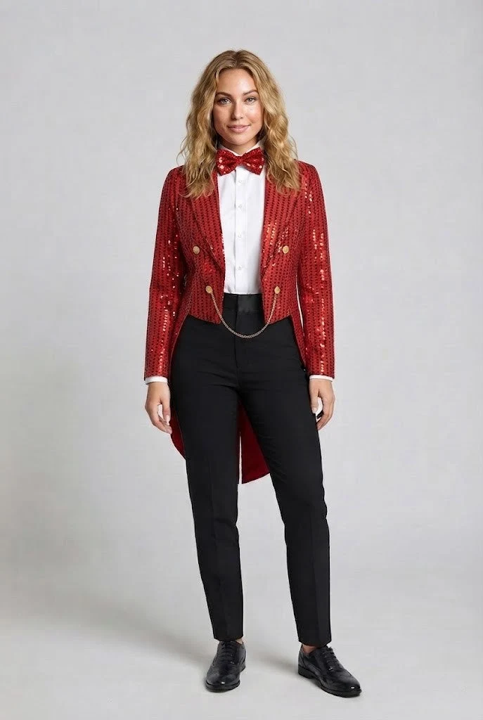 Frauen festlichen Glitzer Blazer Drune
