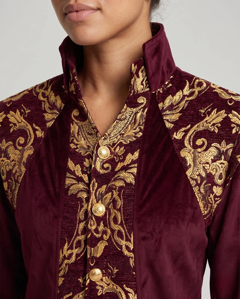 Damen Festkleid mit exquisiten Verzierungen und eleganten Hosen Drune