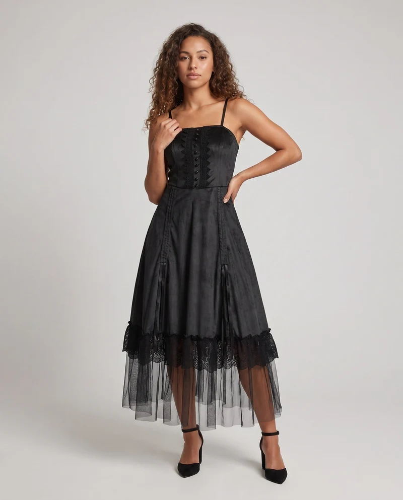 Frauen festliches lässiges Kleid Drune