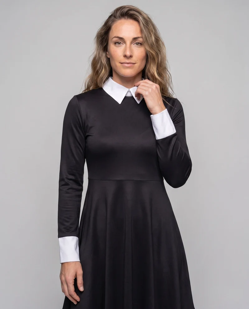 Damen-Anzugset mit Streifenmuster und elegantem Rockabschnitt Drune