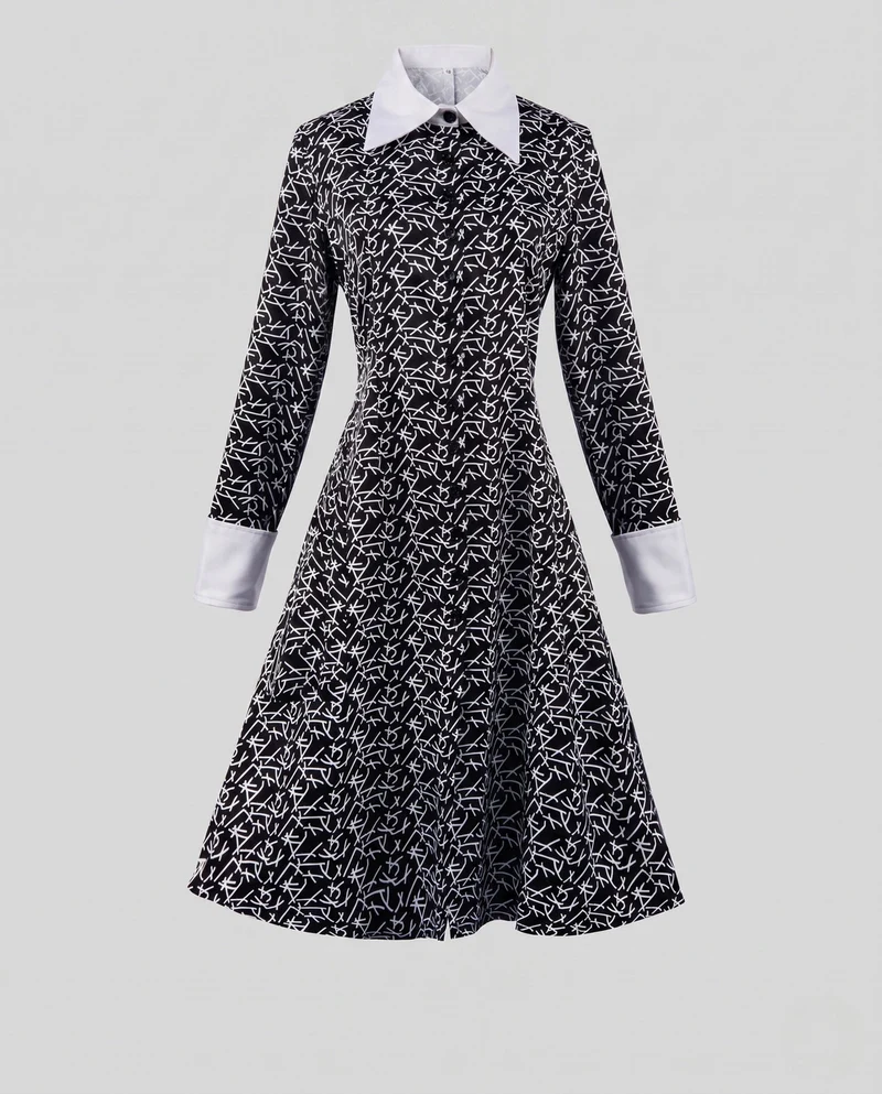 Damen-Anzugset mit Streifenmuster und elegantem Rockabschnitt Drune