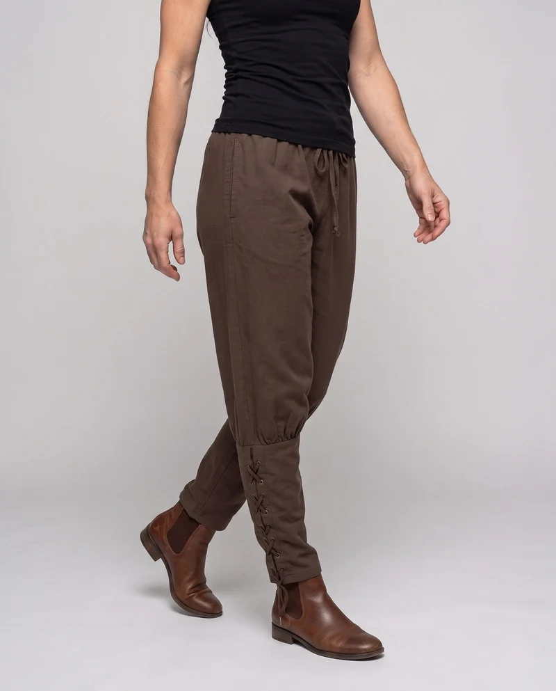 Damen Freizeit-Hose mit verstellbaren Seitenschnüren Drune
