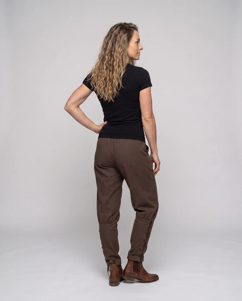 Damen Freizeit-Hose mit verstellbaren Seitenschnüren Drune