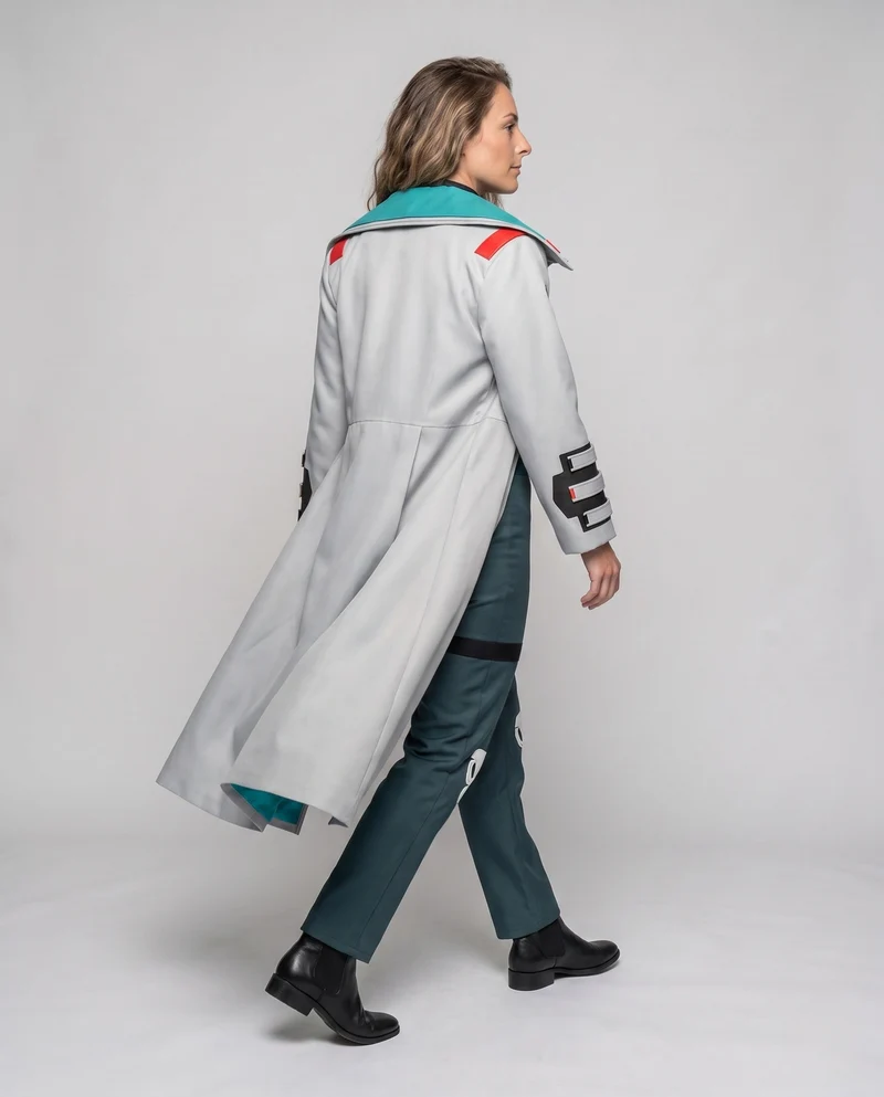 Frauen futuristisches Cosplay-Set mit robuster Jacke und passender Hose Drune