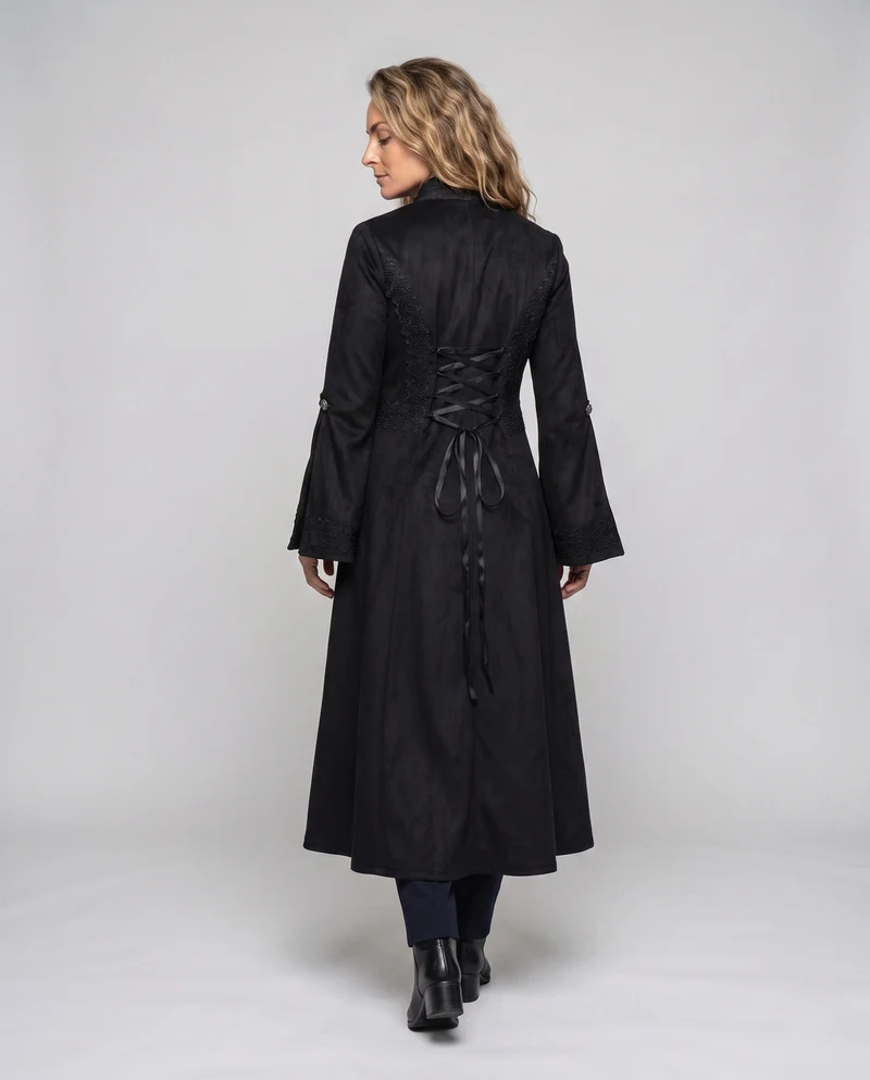 Frauen Gothic Lange Jacke Drune