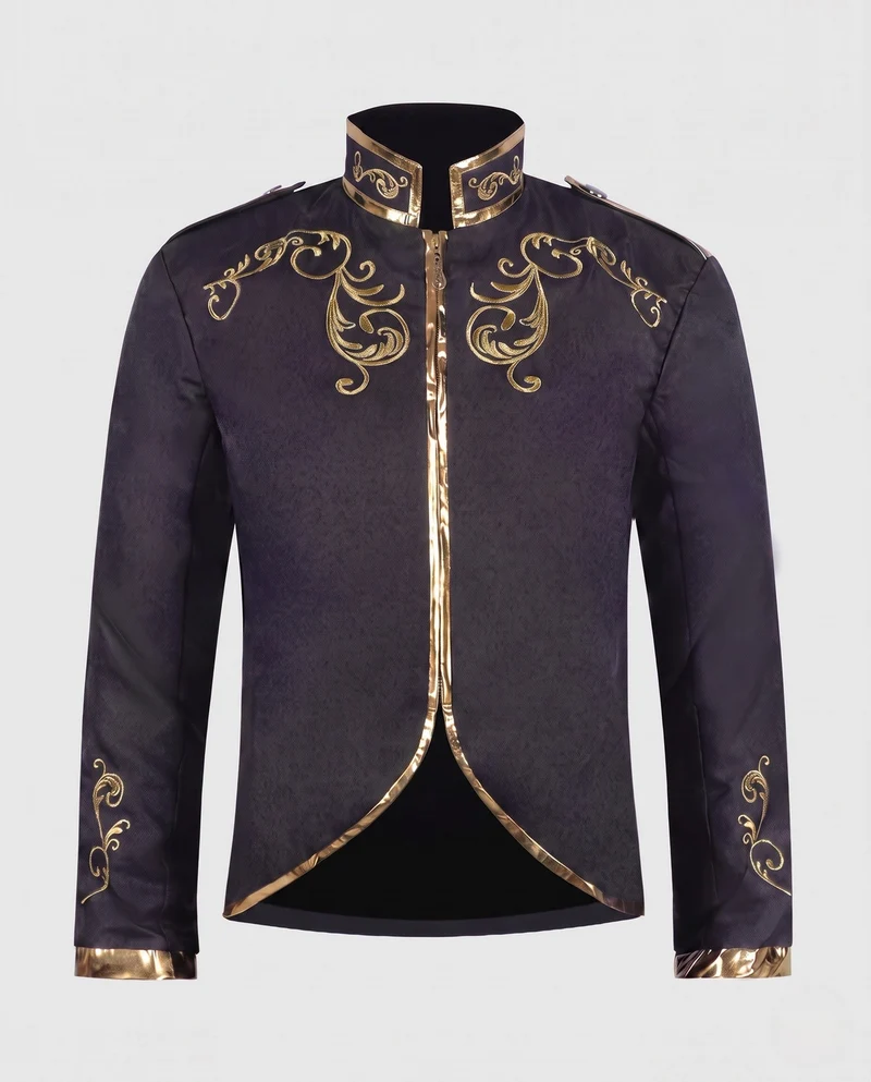 Damen historisches Kostümjacke mit aufwendigen Verzierungen Drune