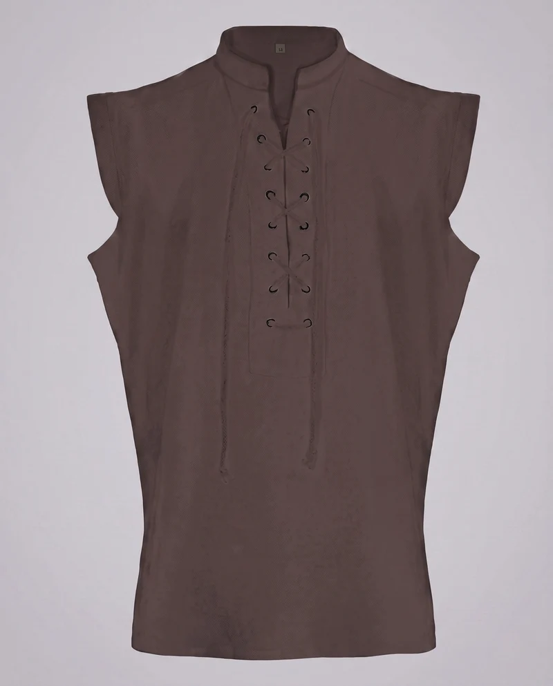 Damen historische mittelalterliche Bluse mit Schnürung Drune
