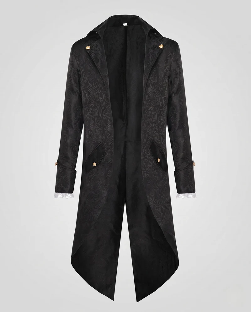 Damen historische Frockcoat mit detaillierten goldenen Verzierungen Drune