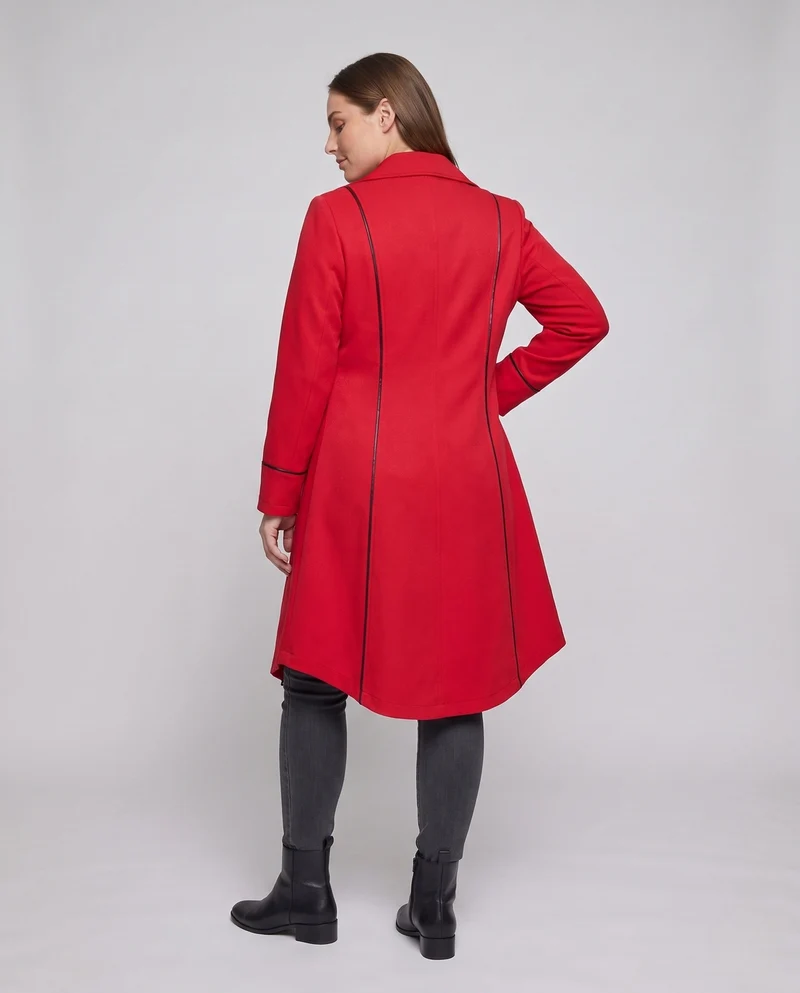 Damen historischer Schnittmantel mit elegantem Spitzenbesatz Drune