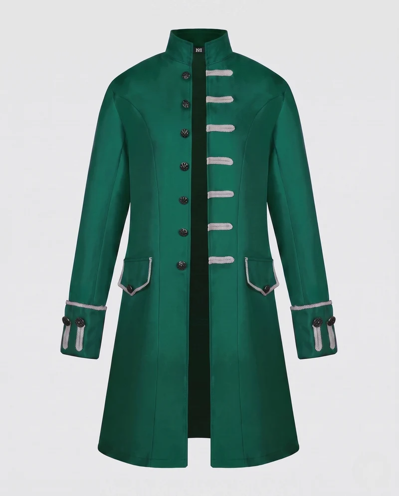 Frauen historische Gehrock mit aufwendigen Knopfdetails und eleganten Akzenten Drune