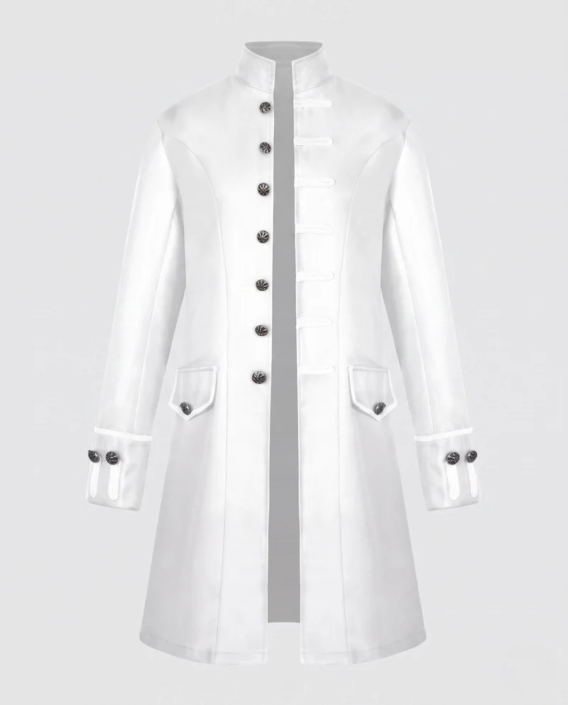 Frauen historische Gehrock mit aufwendigen Knopfdetails und eleganten Akzenten Drune