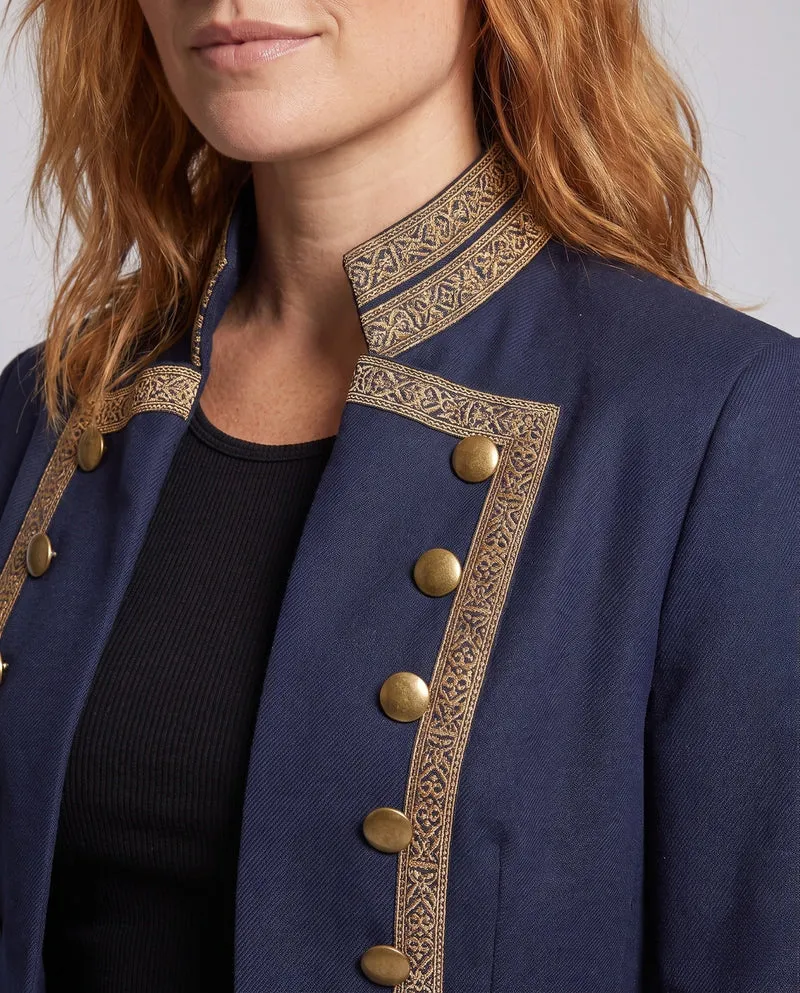 Damen historische Frack mit luxuriösen goldenen Details Drune