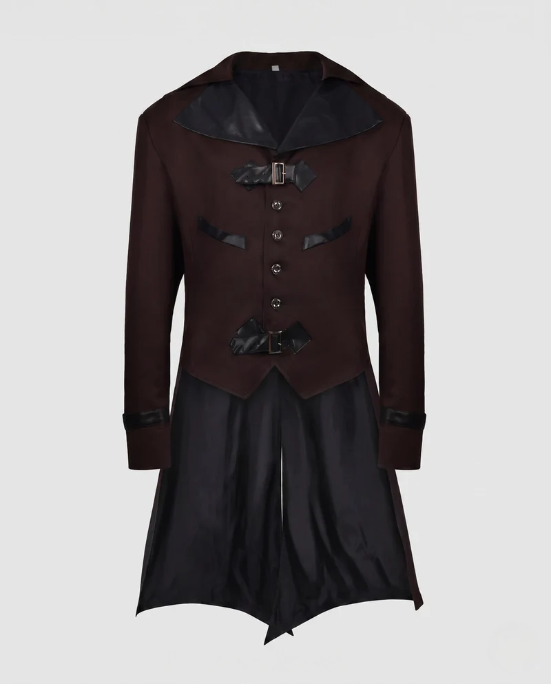Damen historische Kostüm mit elegantem Frack und luxuriösen Accessoires Drune