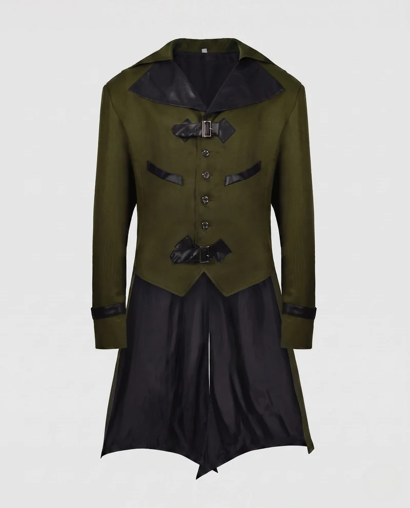 Damen historische Kostüm mit elegantem Frack und luxuriösen Accessoires Drune