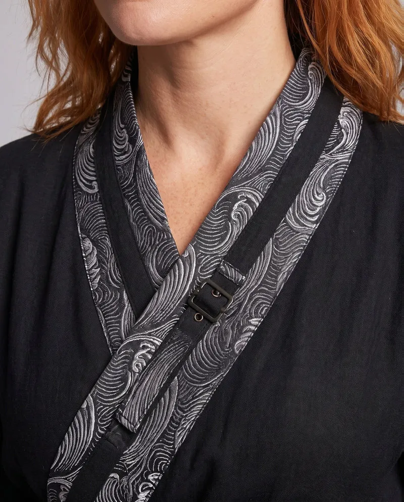 Damen Historisches Kostümkleid mit Eleganten Ärmeln und Künstlerischen Schnürdetails Drune