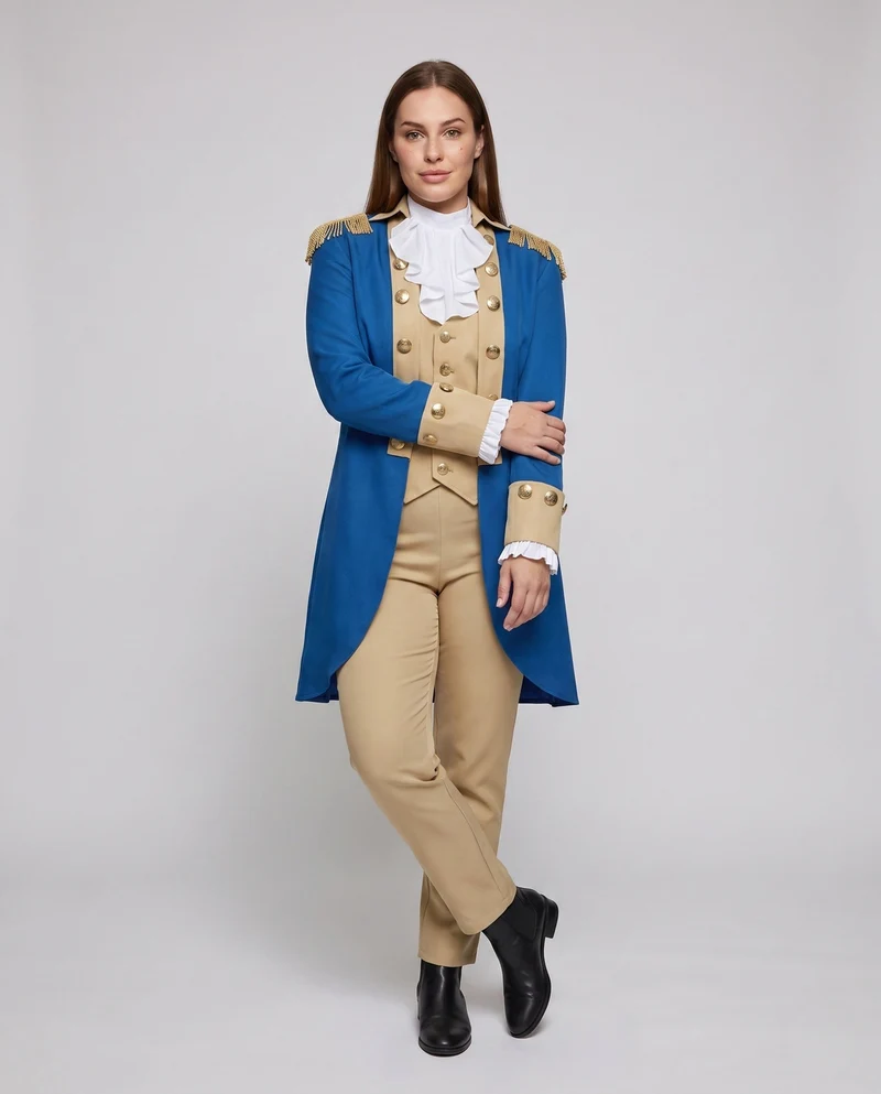 Damen historisches Kostümset mit elegantem Frack und Hose Drune