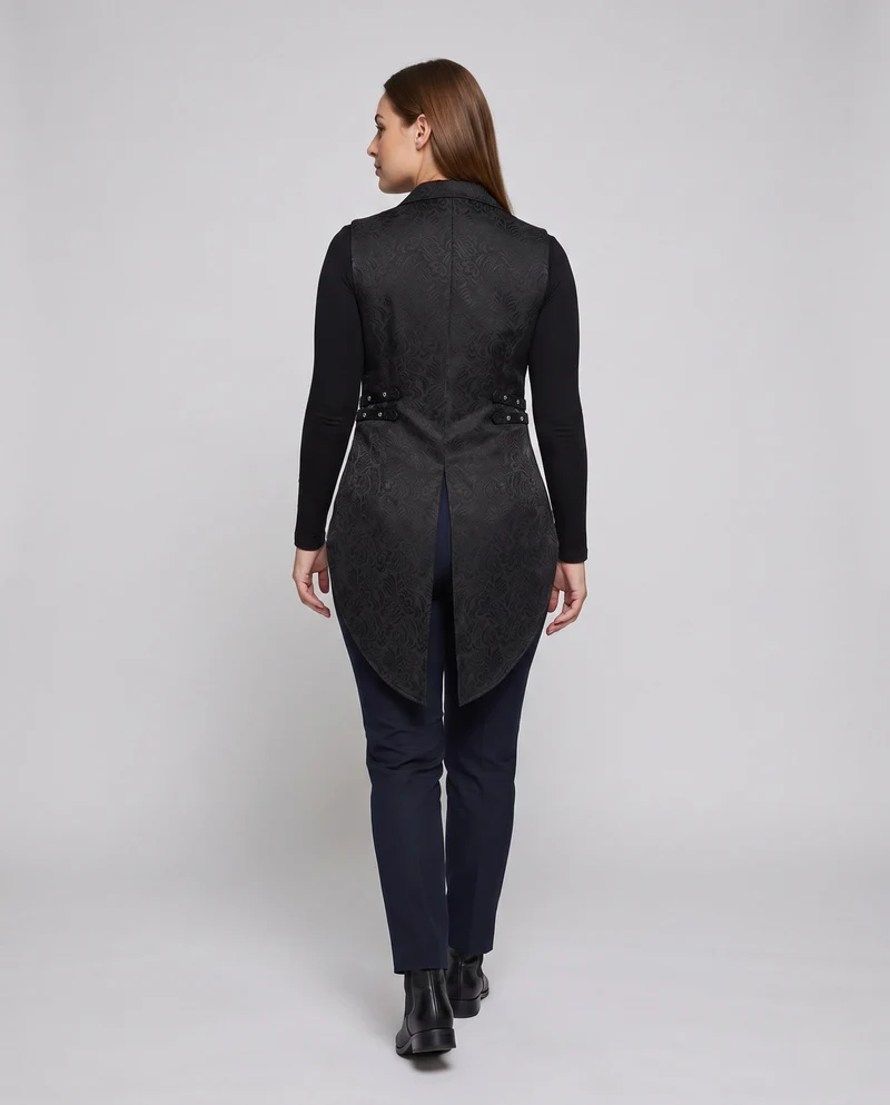 Frauen Hochwertiger Frack mit Blumenmustern und eleganten Details Drune