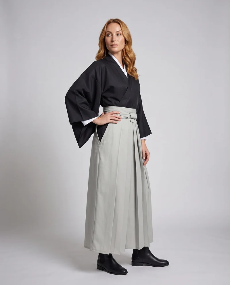 Damen Kimono Set Drune