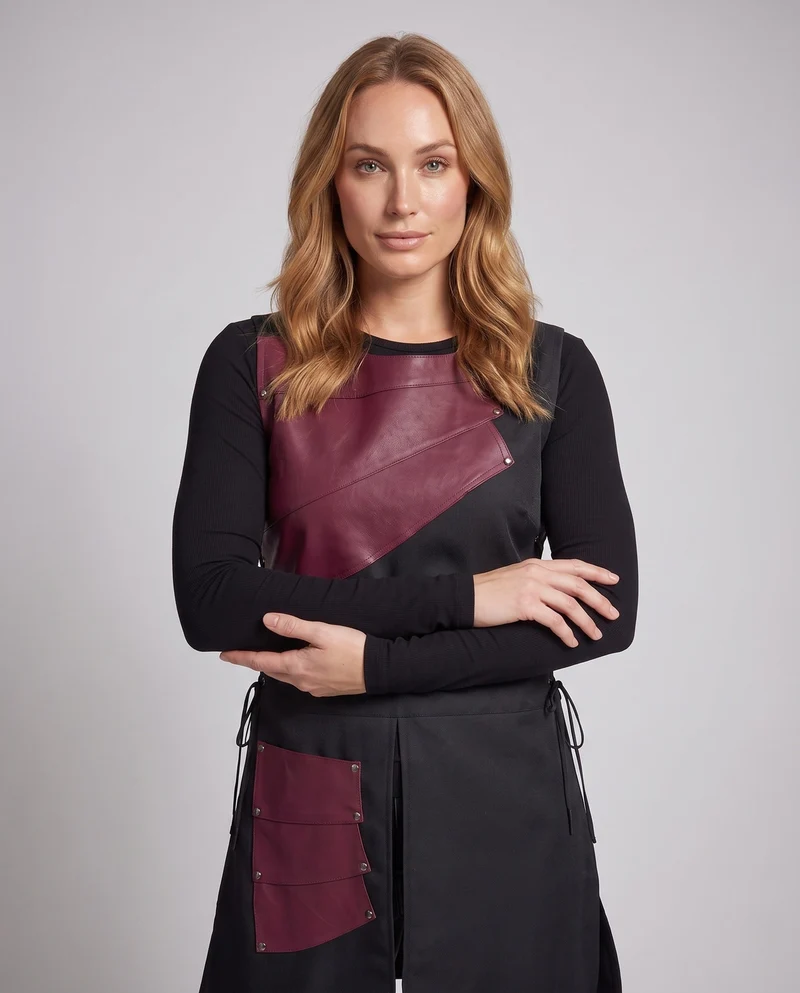 Damen Kochschürze mit modernem Design und praktischen Taschen Drune