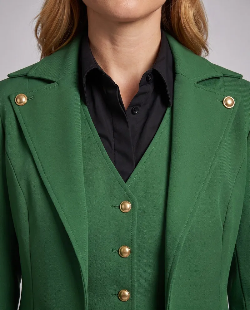 Damen Kostümjacke im Vintage-Stil mit asymmetrischem Saum Drune