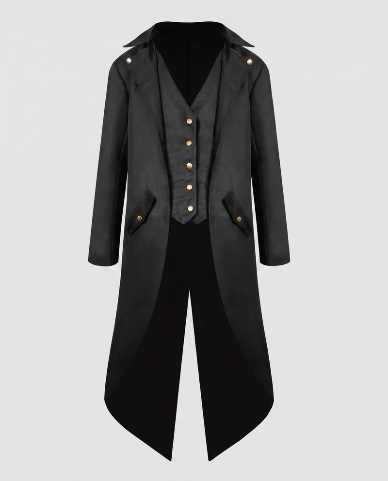 Damen Kostümjacke im Vintage-Stil mit asymmetrischem Saum Drune