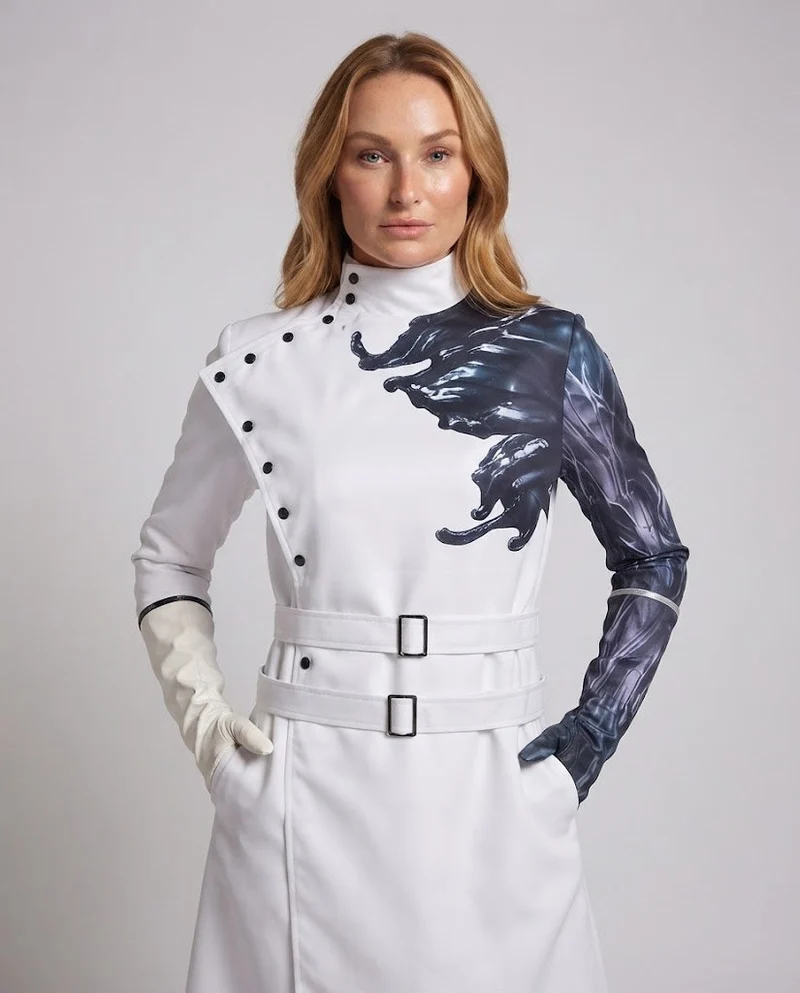Damen Kostümjacke mit einzigartigem Design und passenden Accessoires Drune